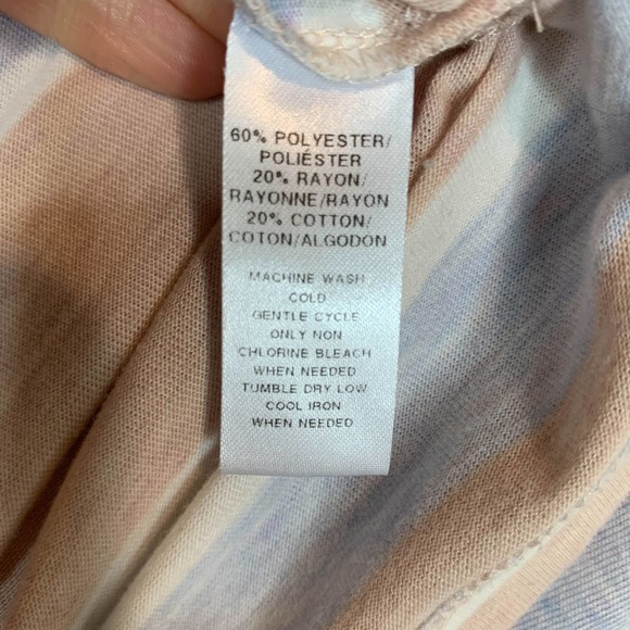 LOFT LOU & GREY long sleeve striped top soft girl baby pink blue - Picture 8 of 10